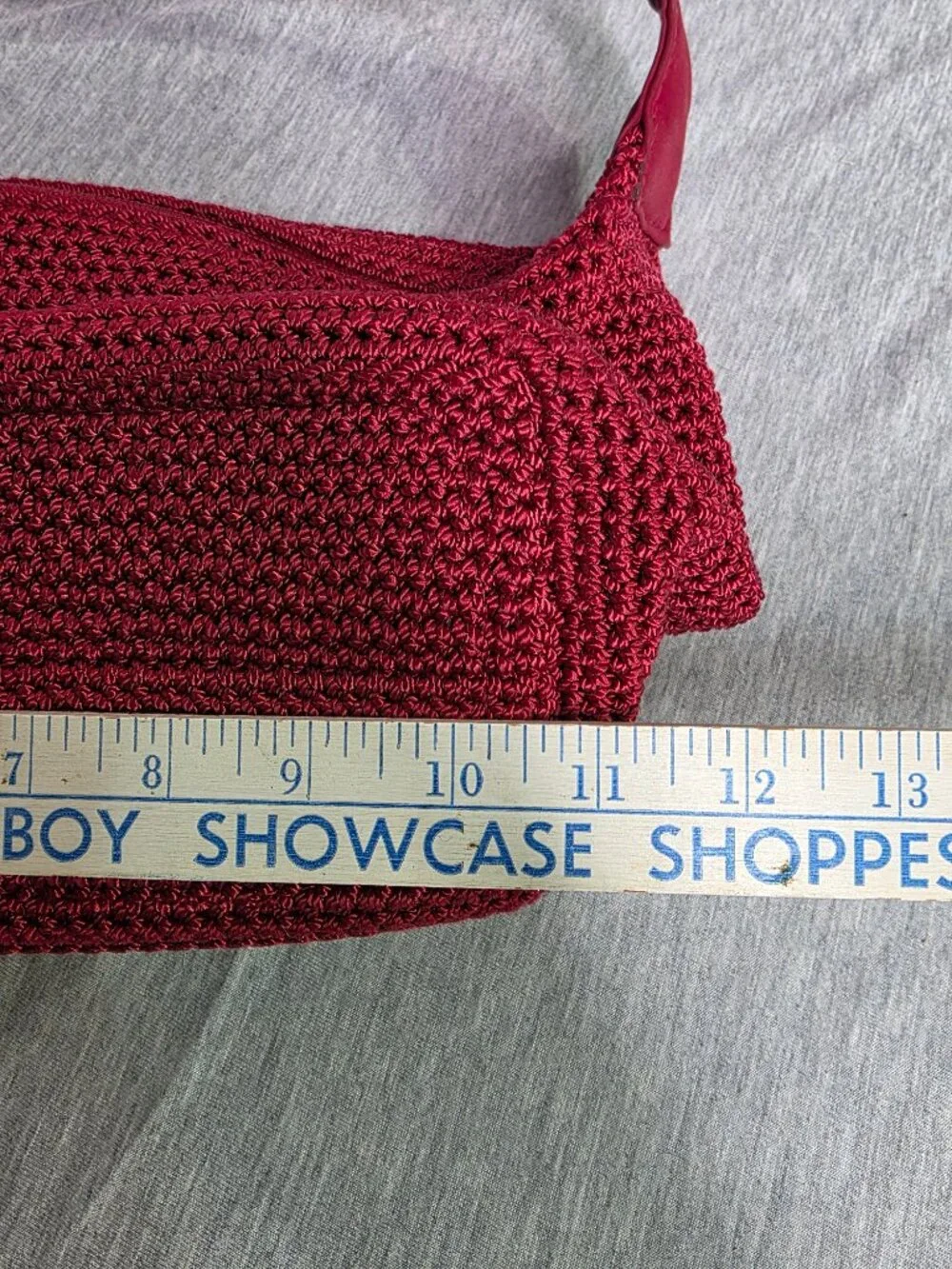 The Sak Crochet Hobo Bag Burgundy Red Shoulder Purse